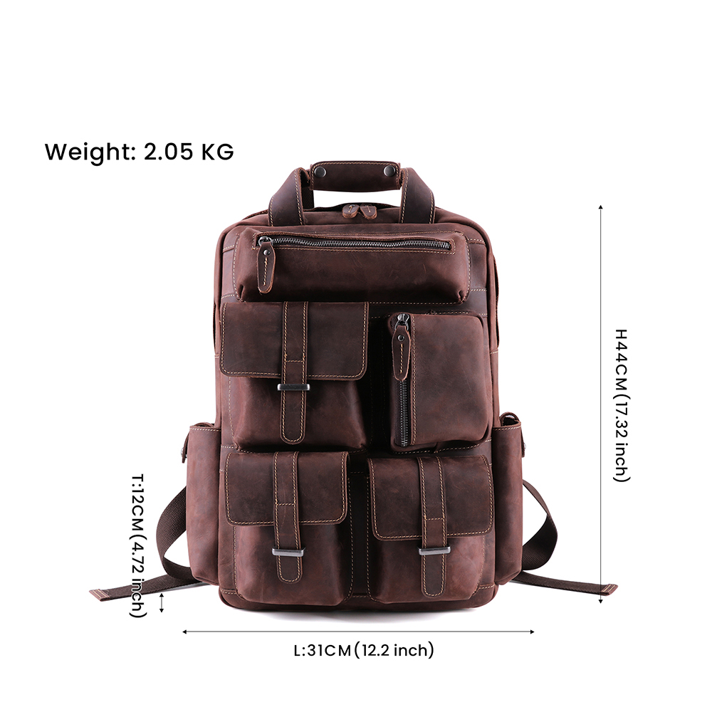 Crazy Horse Leather Backpack (5)