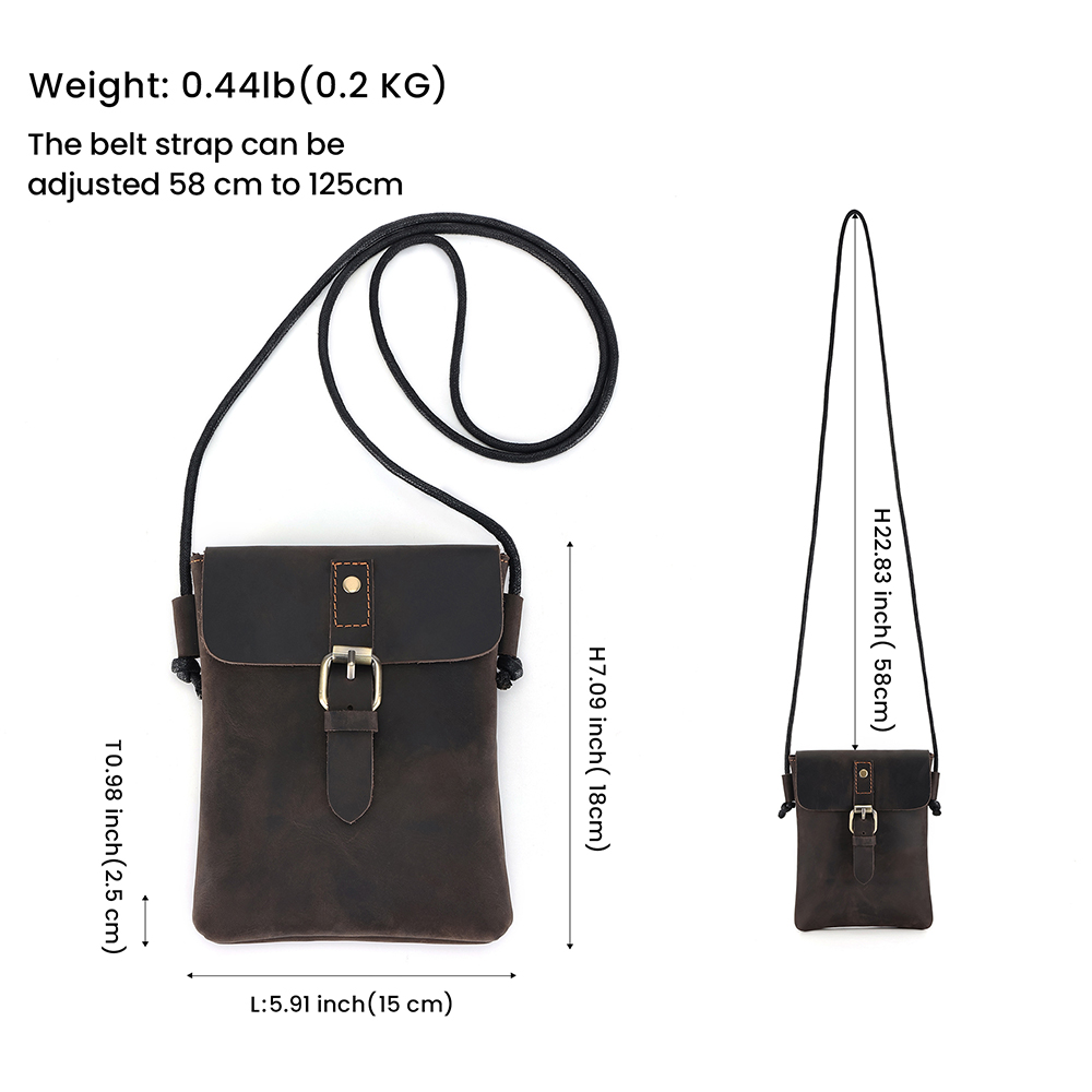 תיק Crossbody לטלפון מעור Crazy Horse (16)