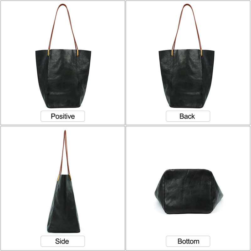 Custom Leather Ladies Bags Large Capacity Tote Bag For Woman (3)