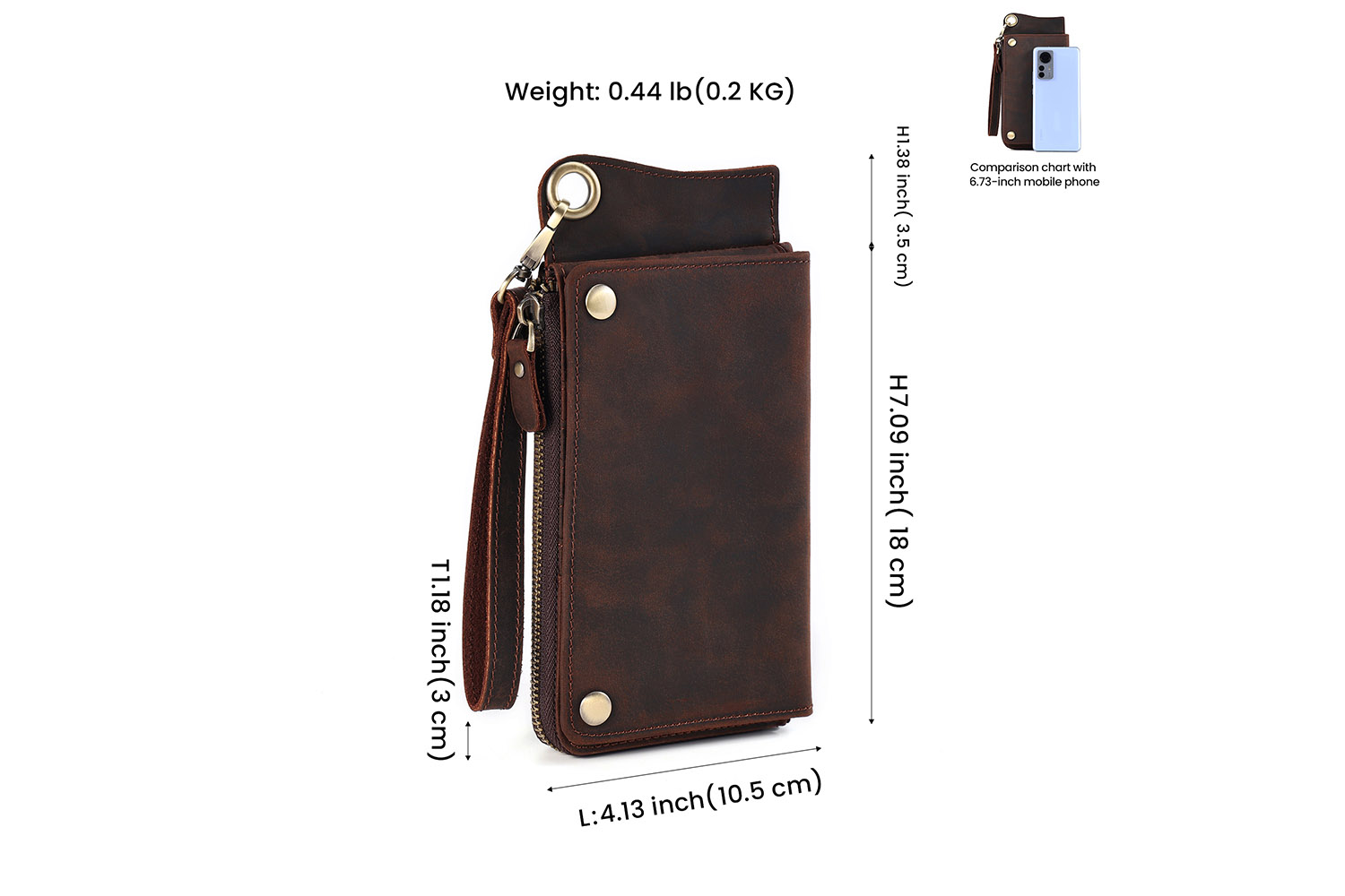 Customizable Genuine Leather Men's Crazy Horse Leather Wallet