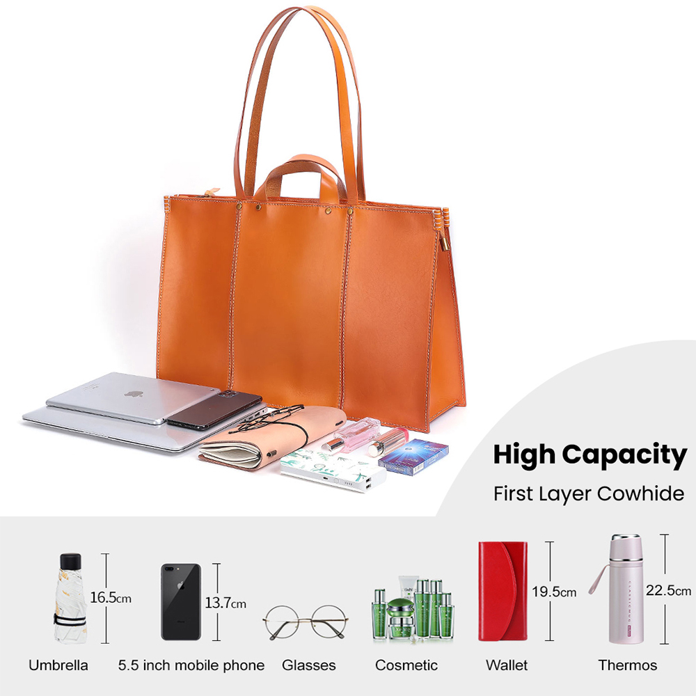 Customizable Leather Ladies Tote Bag (5)