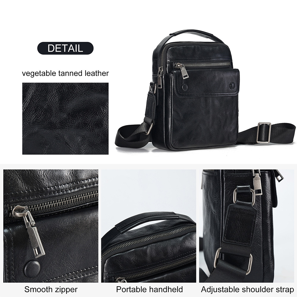 Customizable Men's Leather Vintage Shoulder Crossbody Bag (5)