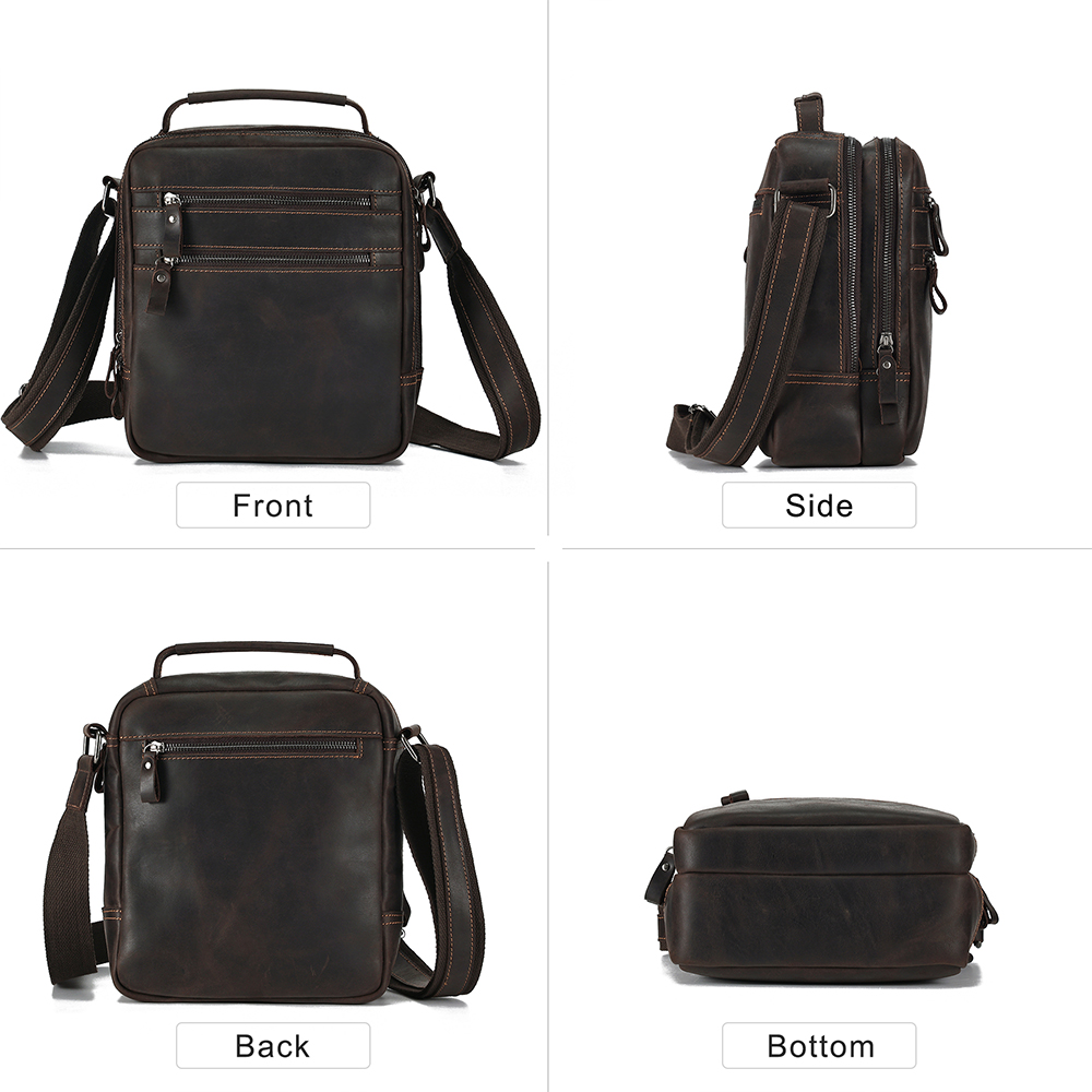 Customizable leather men's vintage crossbody bag  (1)