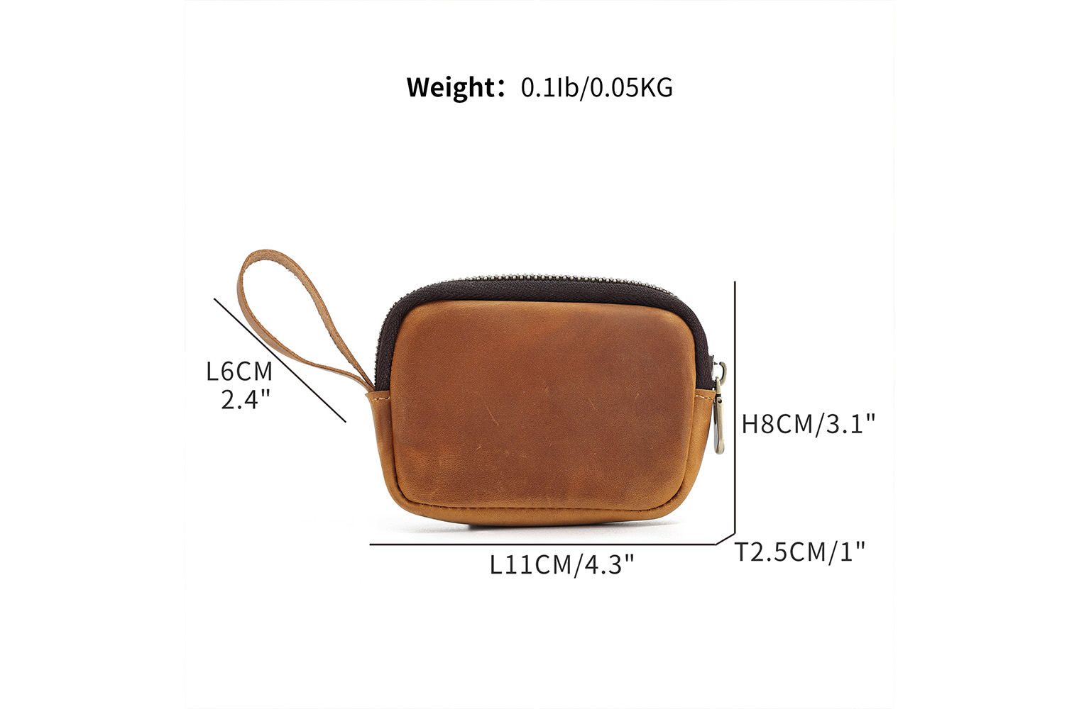 Customizable leather unisex coin purse