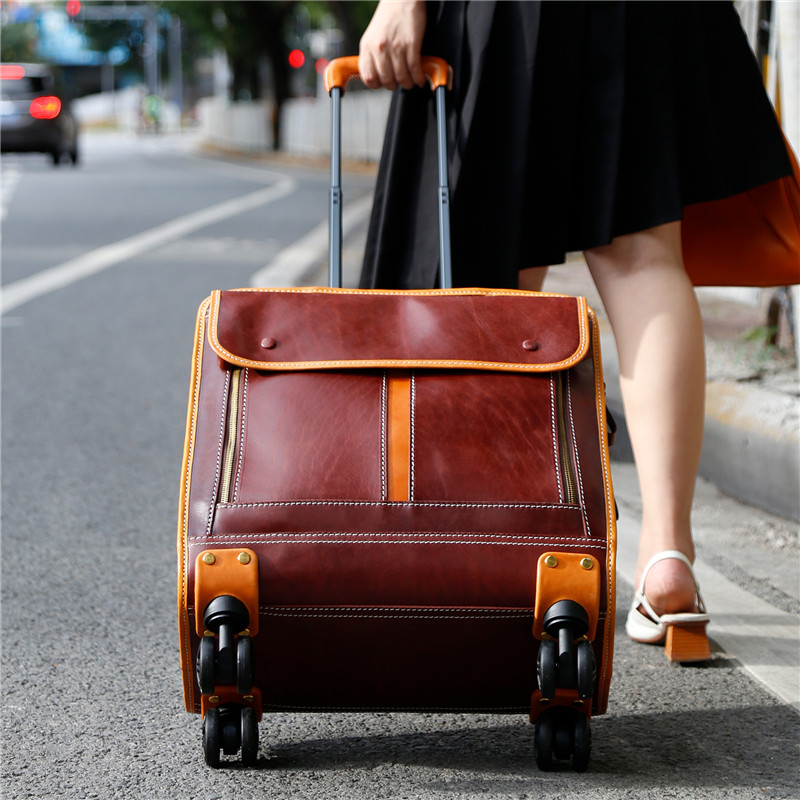 Customized LOGO Leather Suitcase (37)