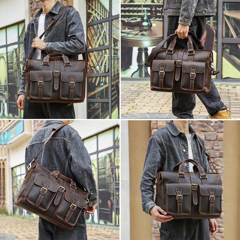 Customized Leather Men's Briefcase (1)