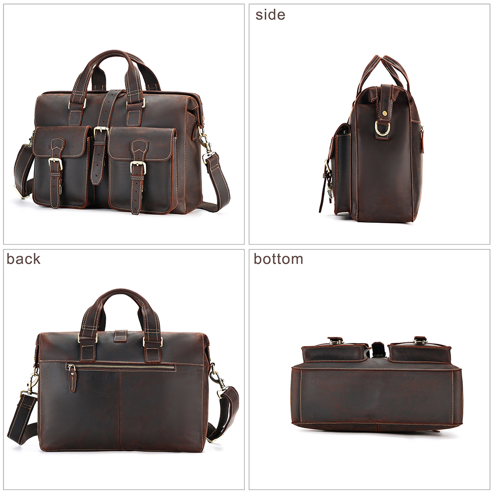 Customized Leather Men's Briefcase (2)