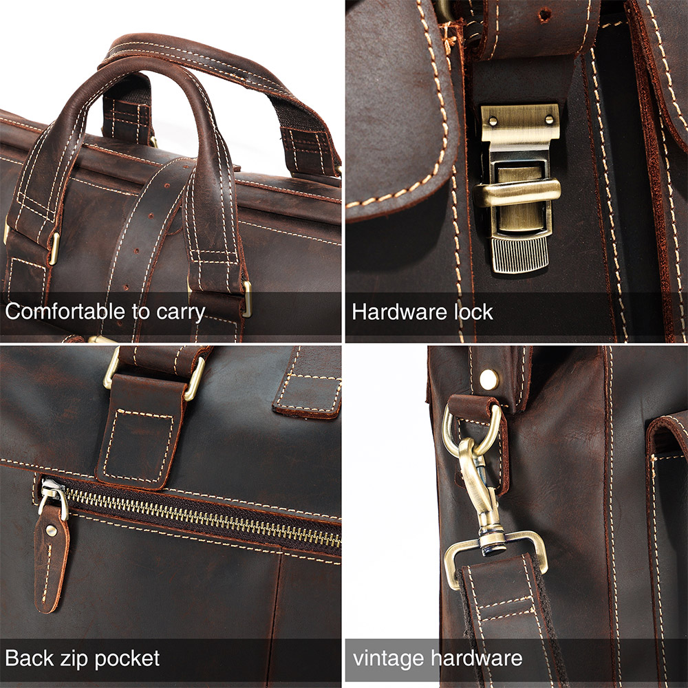 Customized Leather Men's Briefcase (4)