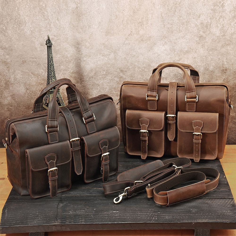 Customized Leather Men's Briefcase (6)