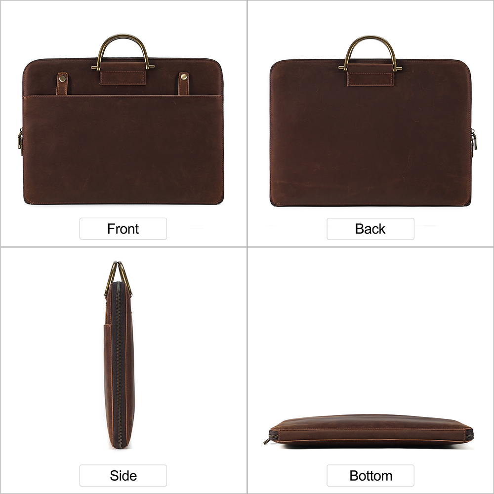 Customized Men's Leather Business Briefcase (2)