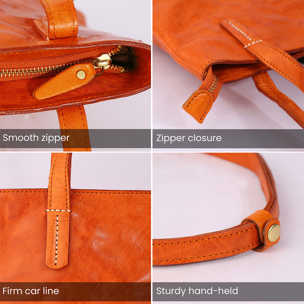 Factory Customized Logo Leather Ladies Tote Bag (4)