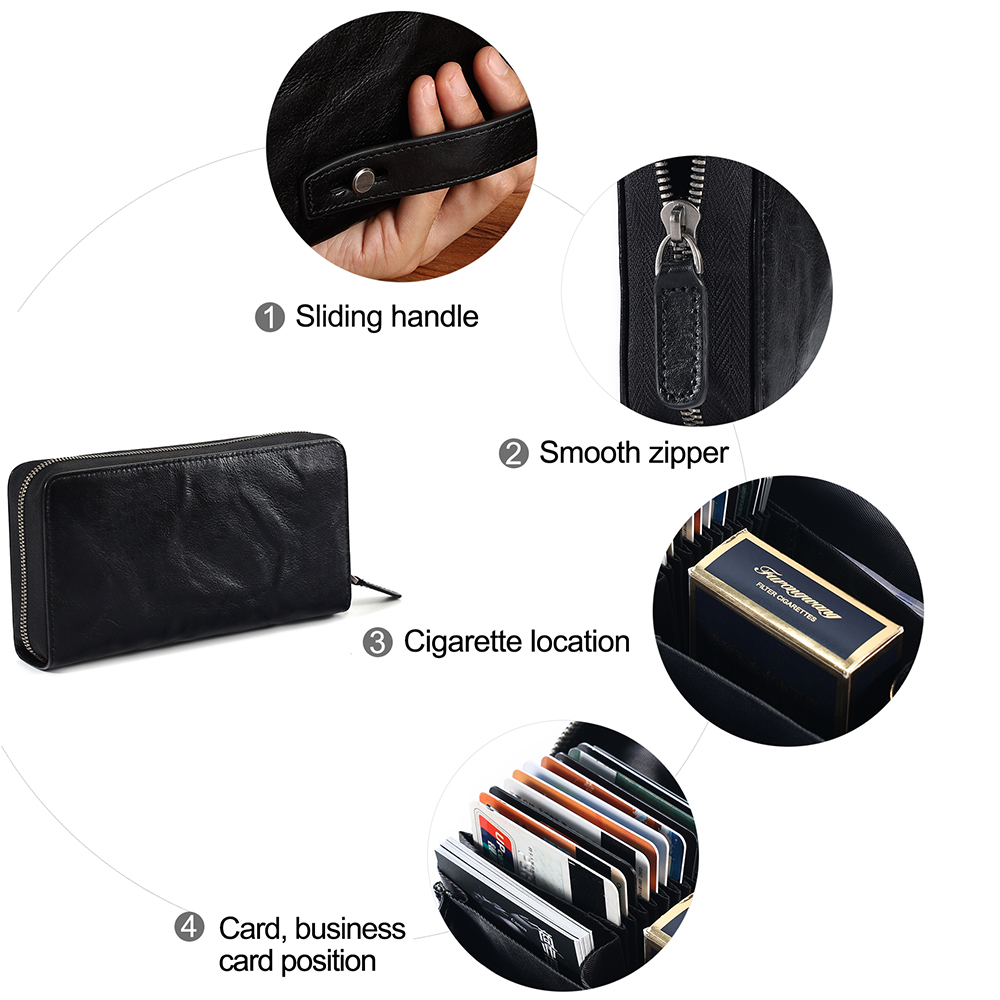 Genuine Leather Clutch Bag Men's Business Clutch Bag (4)