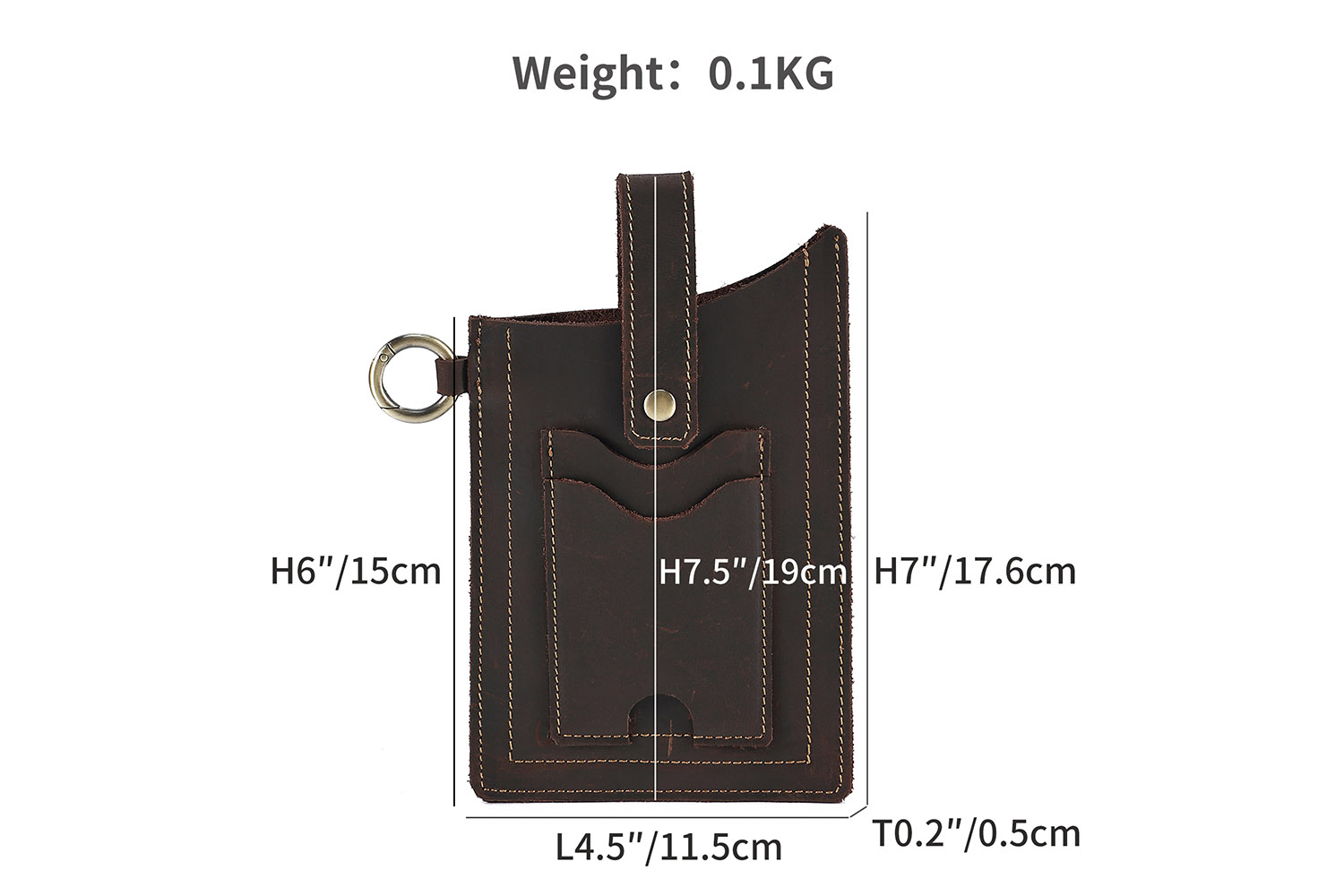 Genuine Leather Men's Waist Pack Casual Sports Hanging Bag  (4)