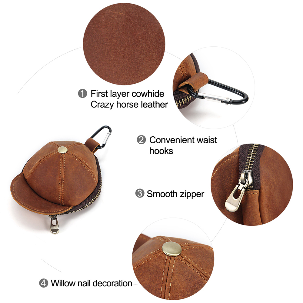 Genuine leather hat pursezero wallet (5)