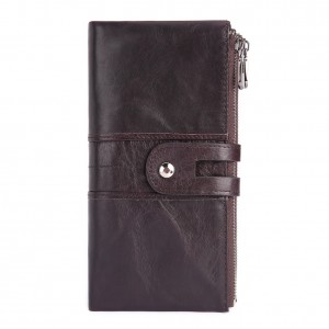 Genuine leather long mobile phone bag card wallet (13)