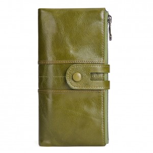 Genuine leather long mobile phone bag card wallet (2)