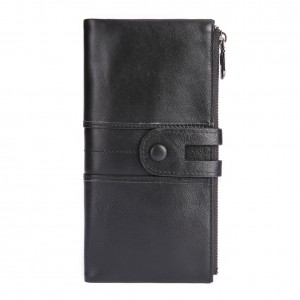 Genuine leather long mobile phone bag card wallet (23)