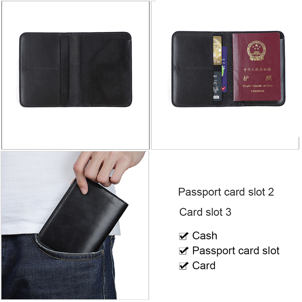 Genuine leather passport clip and ID bag (26)