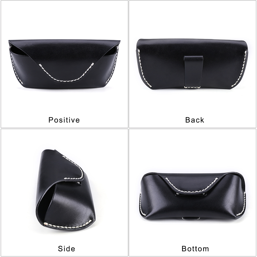 Genuine leather retro personalized glasses case (2)