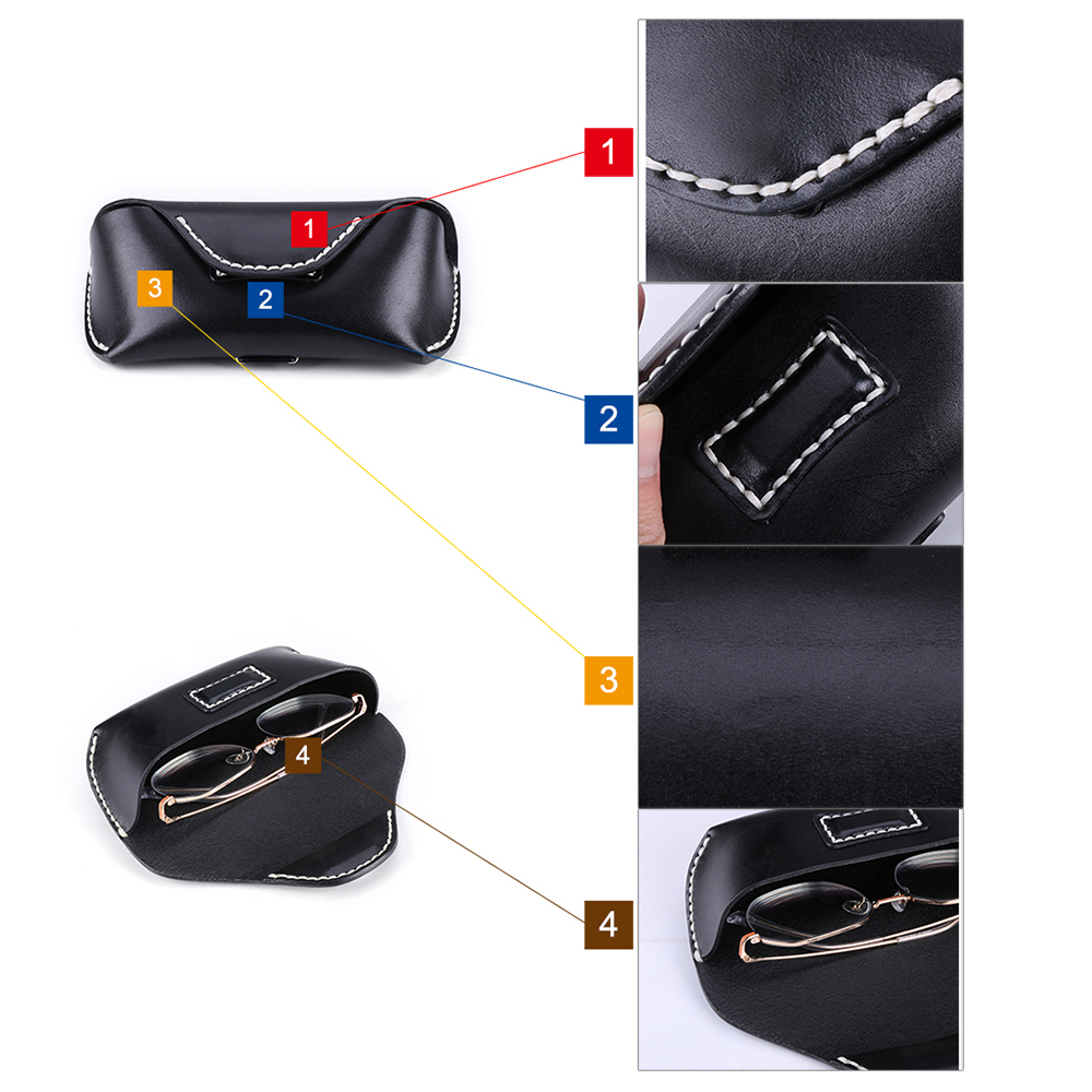 Genuine leather retro personalized glasses case (3)