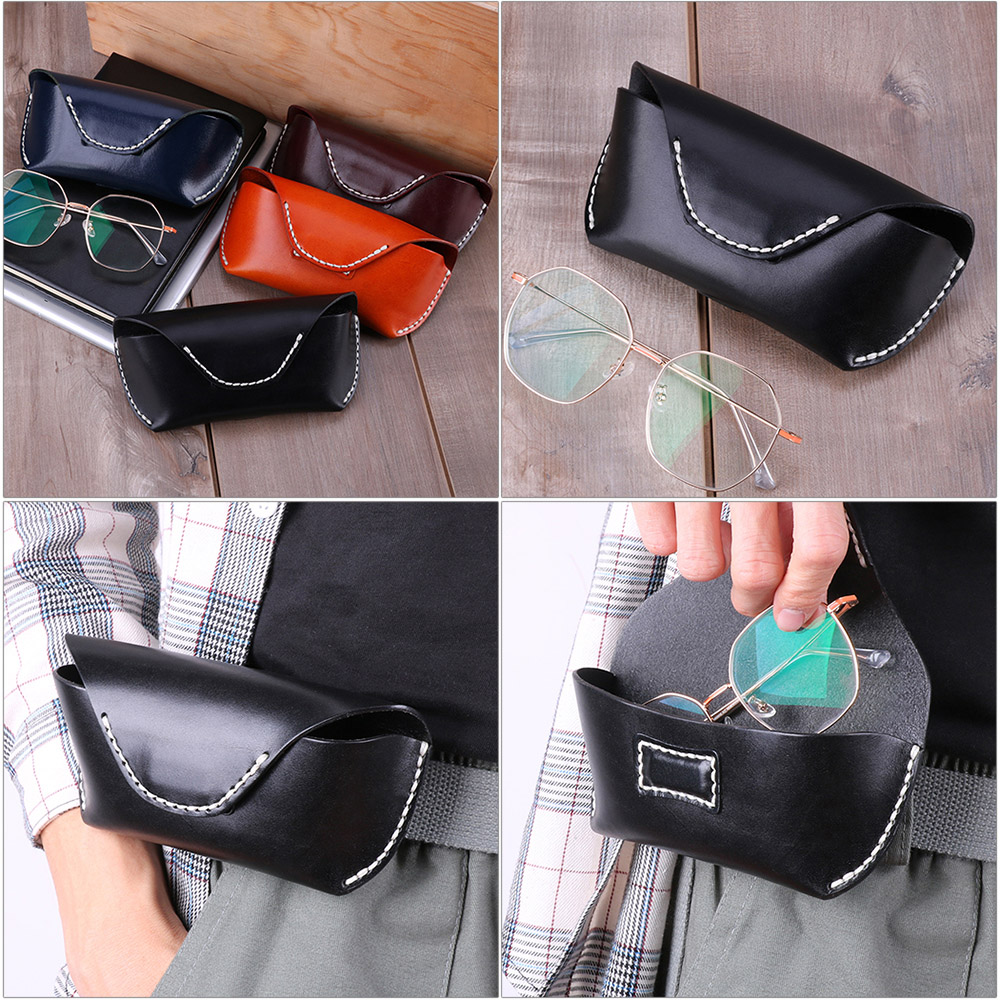 Genuine leather retro personalized glasses case (4)