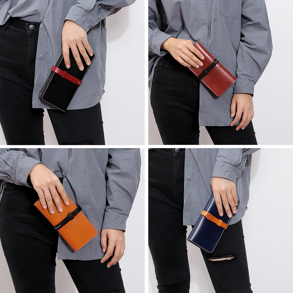 High Quality Customized Italian Vegetable Tanned Leather Ladies Clutch Bag (5)