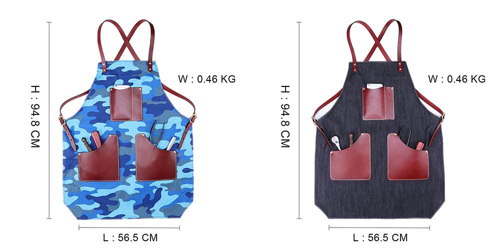 High-end customized denim apron (2)