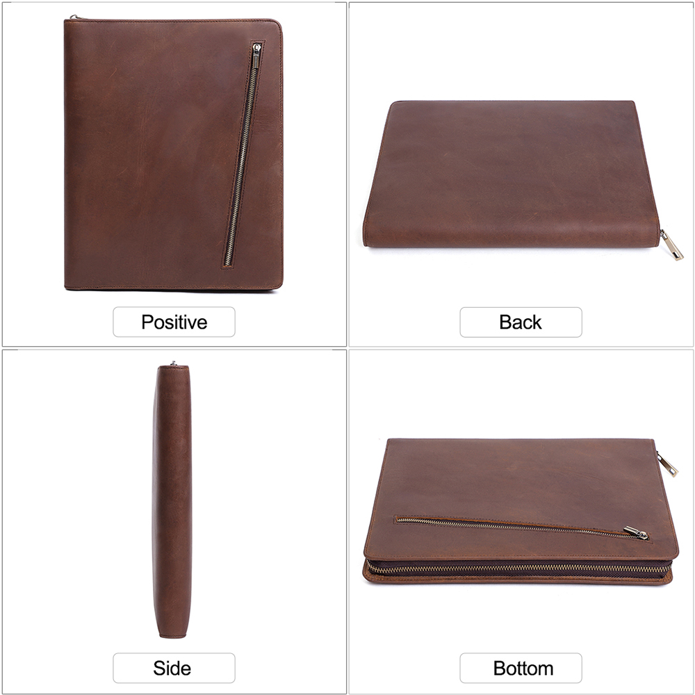 High-end customized ipad case crazy horse leather vintage tablet bag (4)