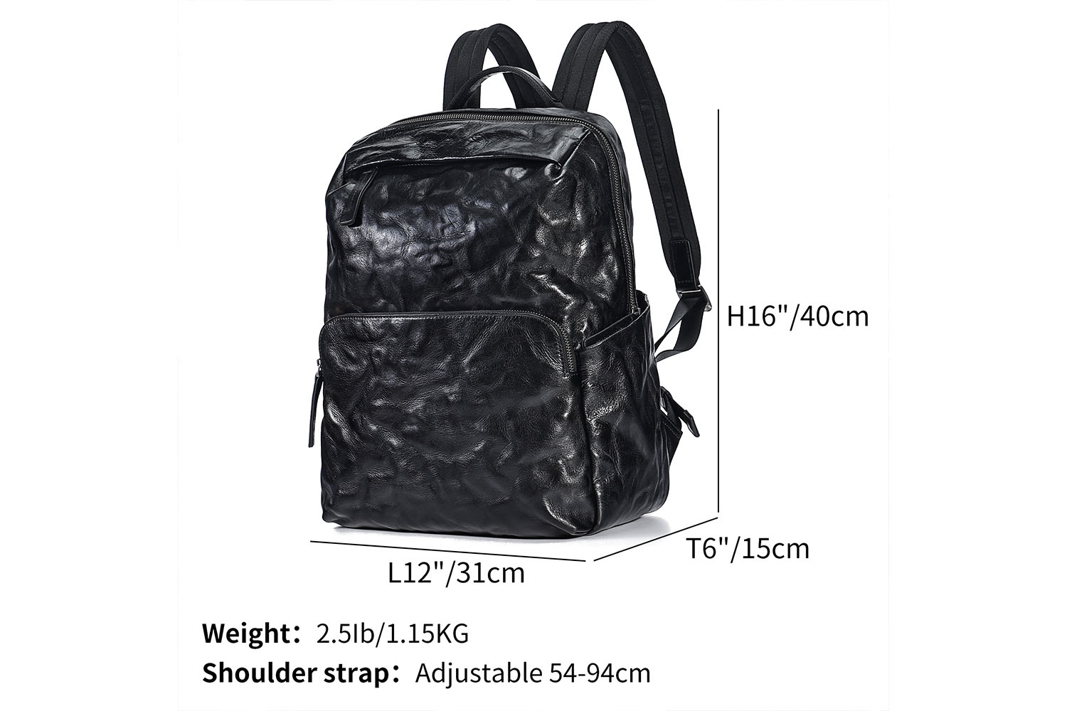 High-end customized lightweight men's leather business backpacks (5)