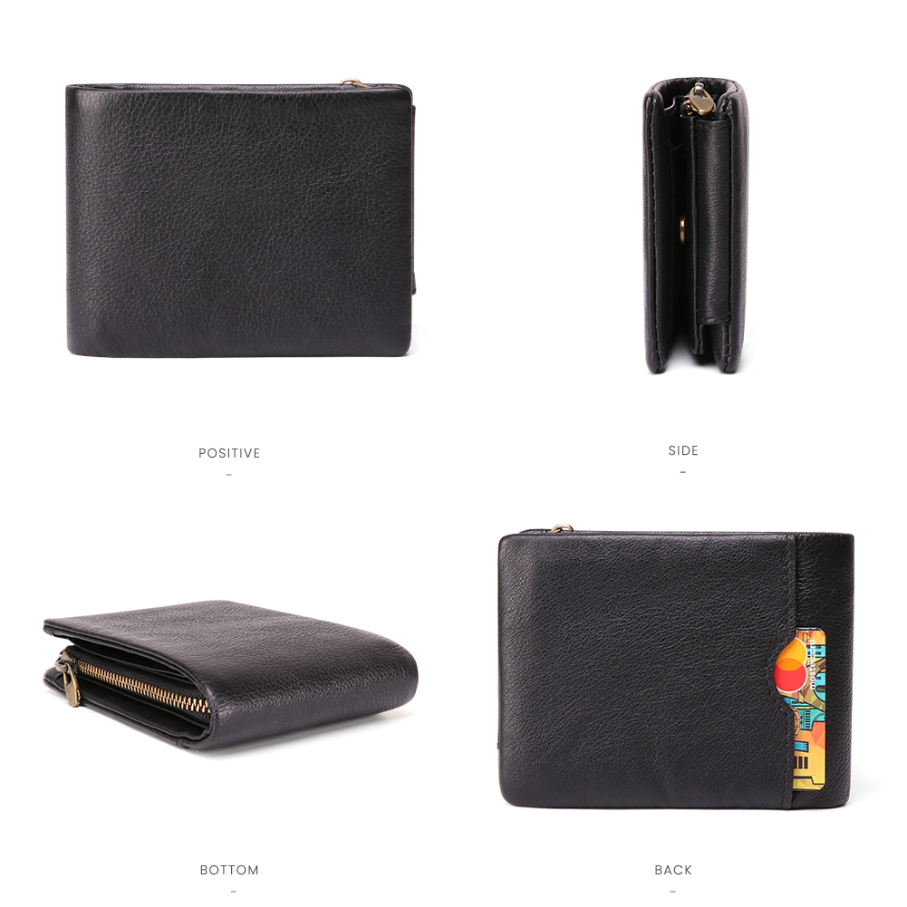 High-end customized men's leather large capacity vintage wallet (3)