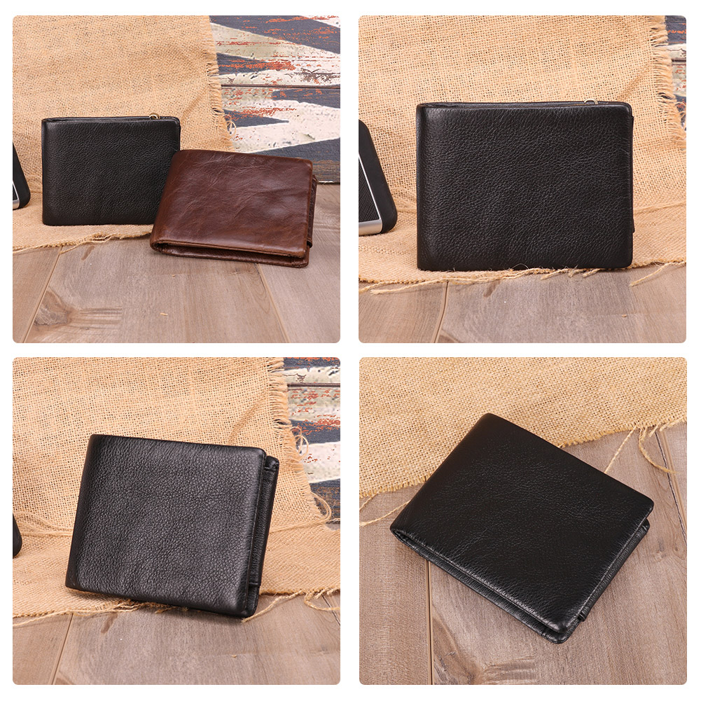 High-end customized men's leather large capacity vintage wallet (4)