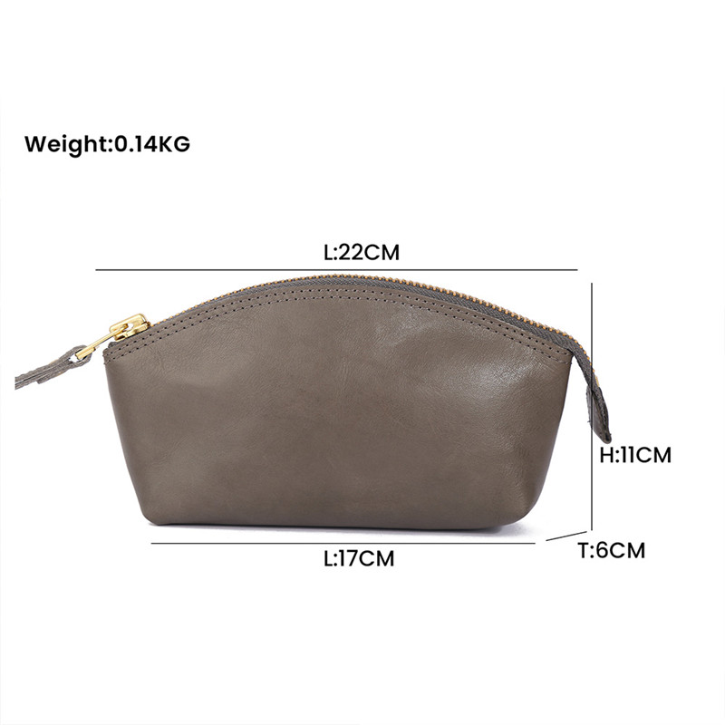 High quality custom Vegetable Tanned Leather Ladies Portable Clutch Bag (4)