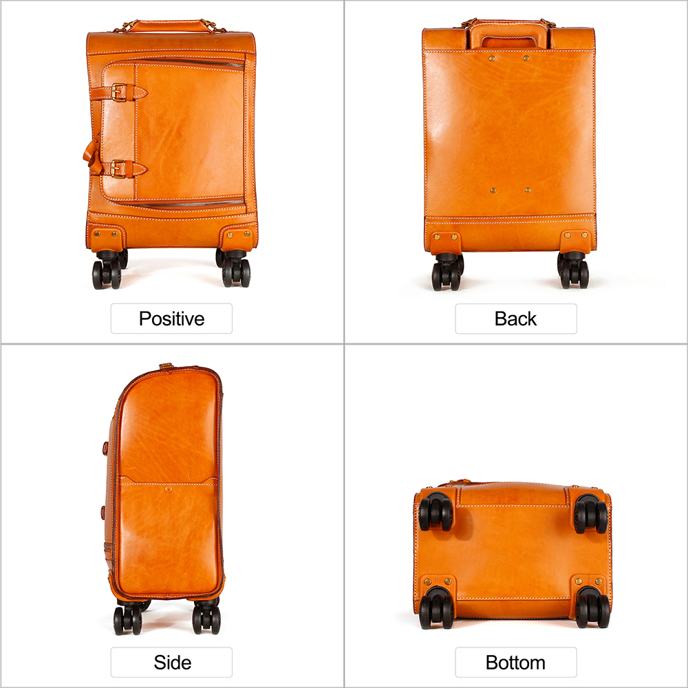 Leather luggage Factory customized suitcase (1)