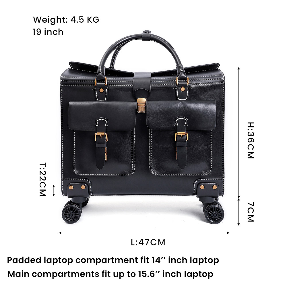 Leather luggage compartment (17)