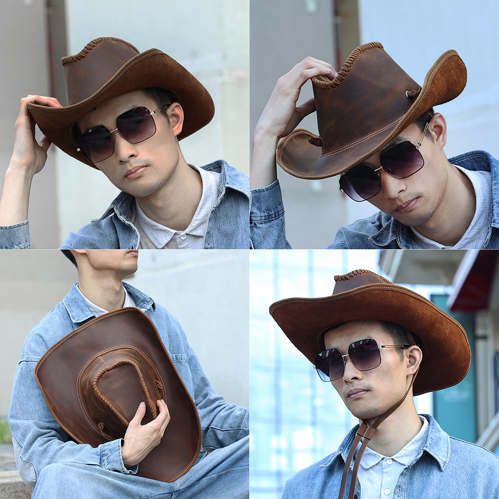 Leather sunshade hat (12)