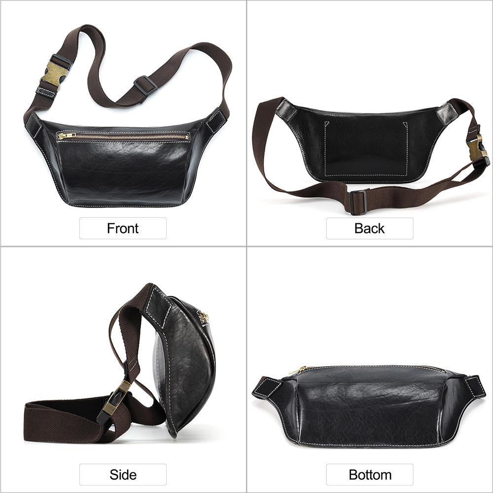 Vegetable tanned leather chest bagwaist bag (12)