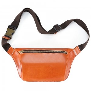 Vegetable tanned leather chest bagwaist bag (5)