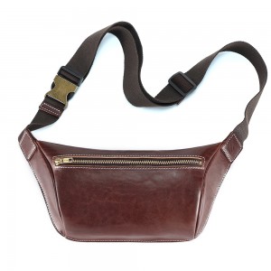 Vegetable tanned leather chest bagwaist bag (8)