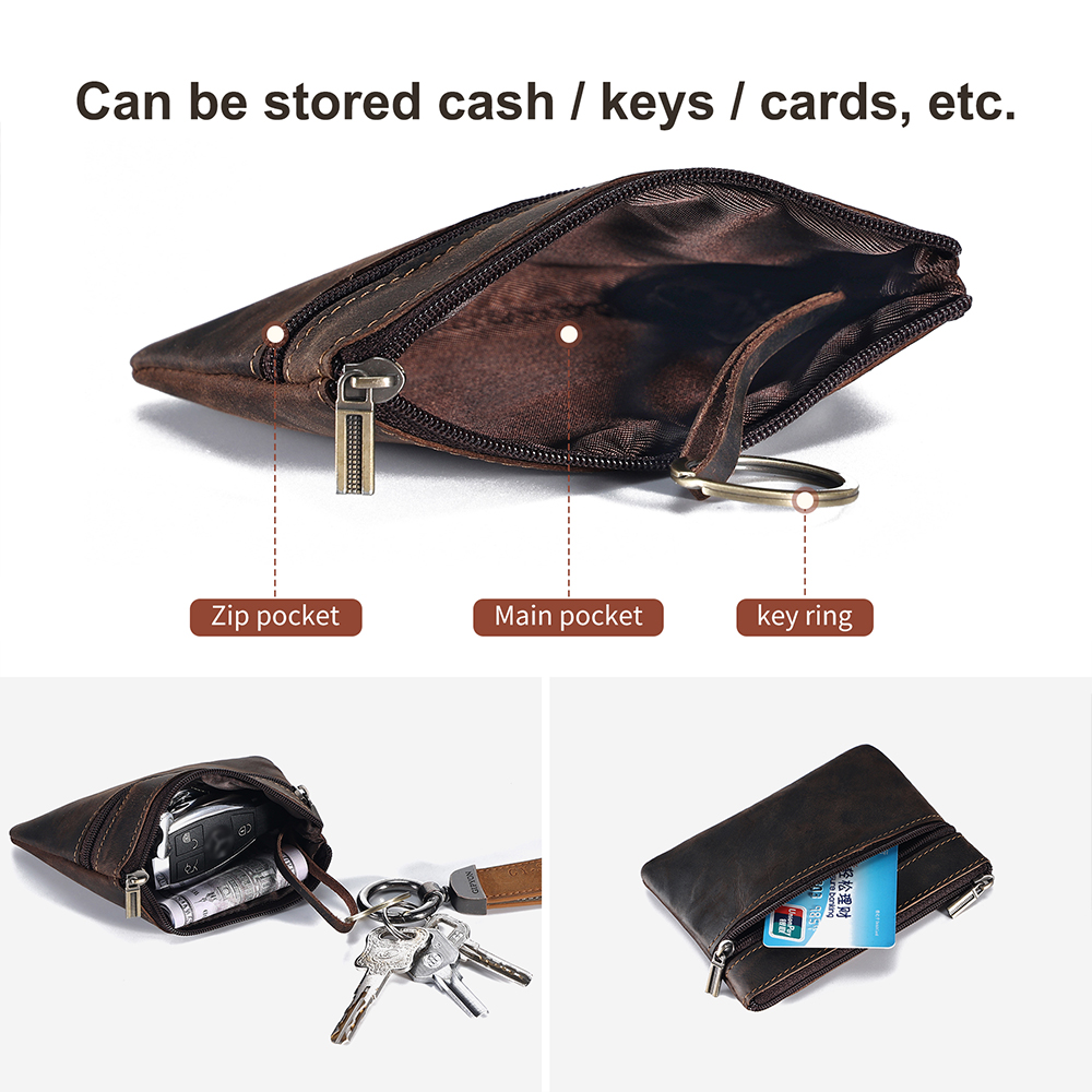 Wholesale Genuine Leather Men's Coin Purse Bags