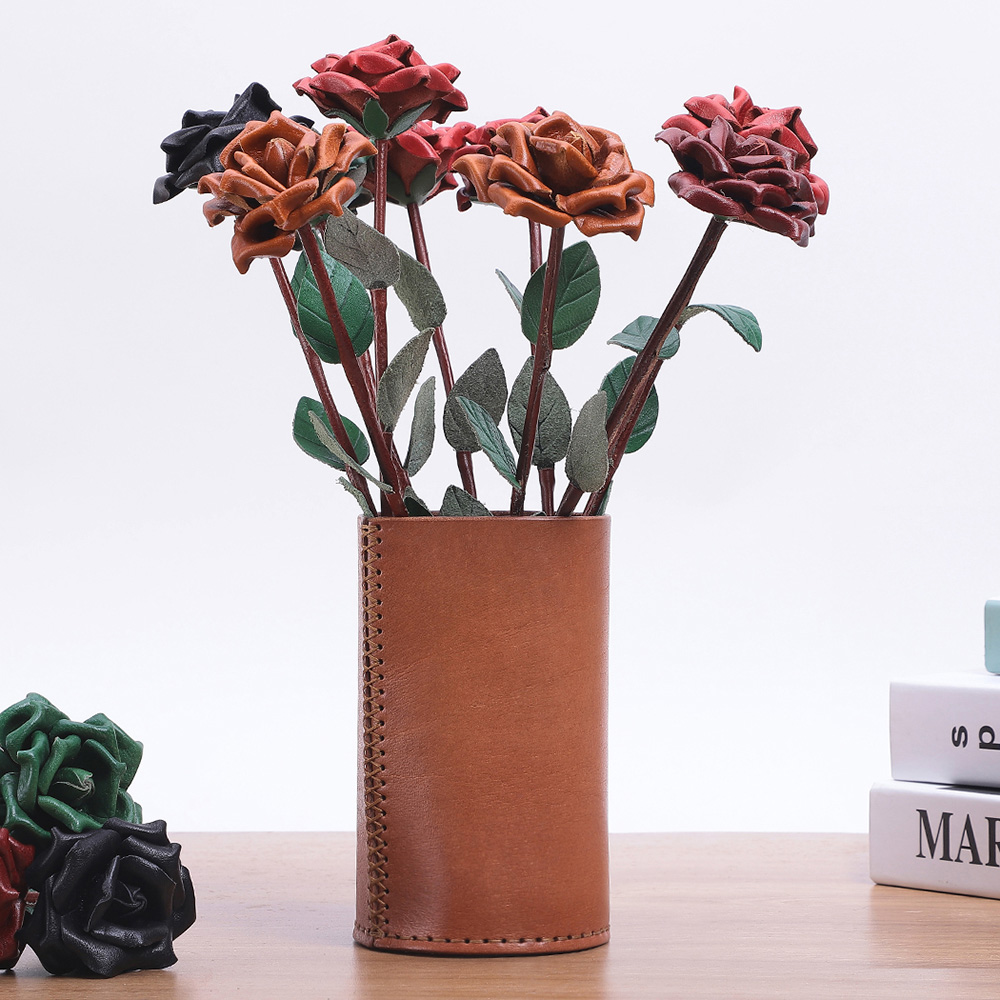 Wholesale finished handmade leather roses (3)