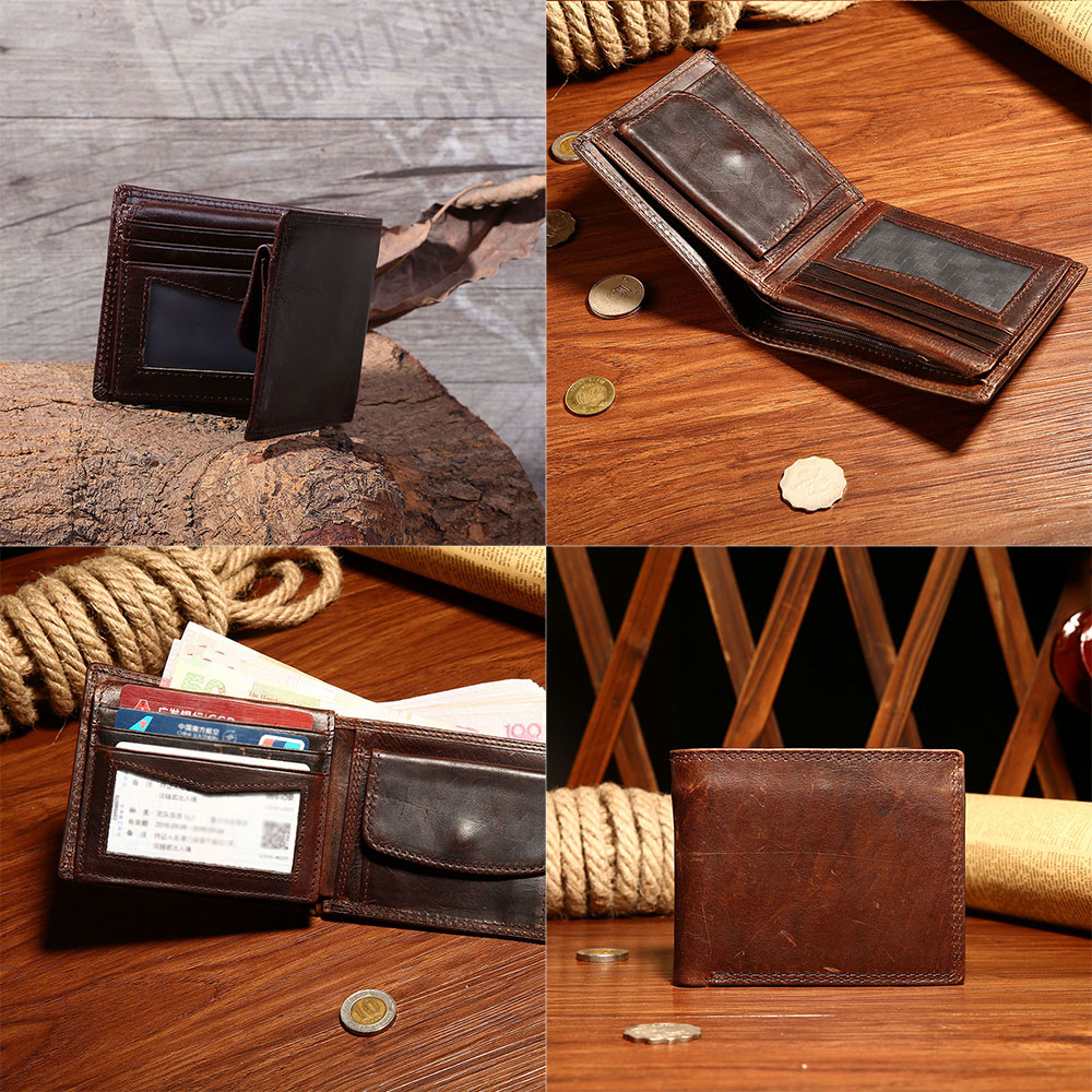 Wholesale leather men's vintage wallet available